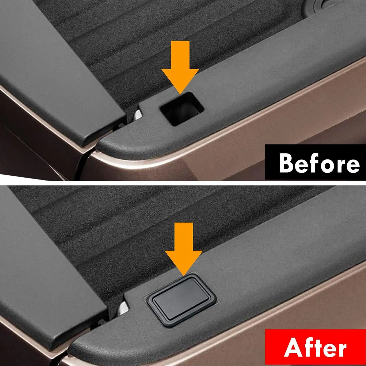 Truck Bed Rail Stake Pocket Covers for Dodge Ram 1500 (2019-2023)