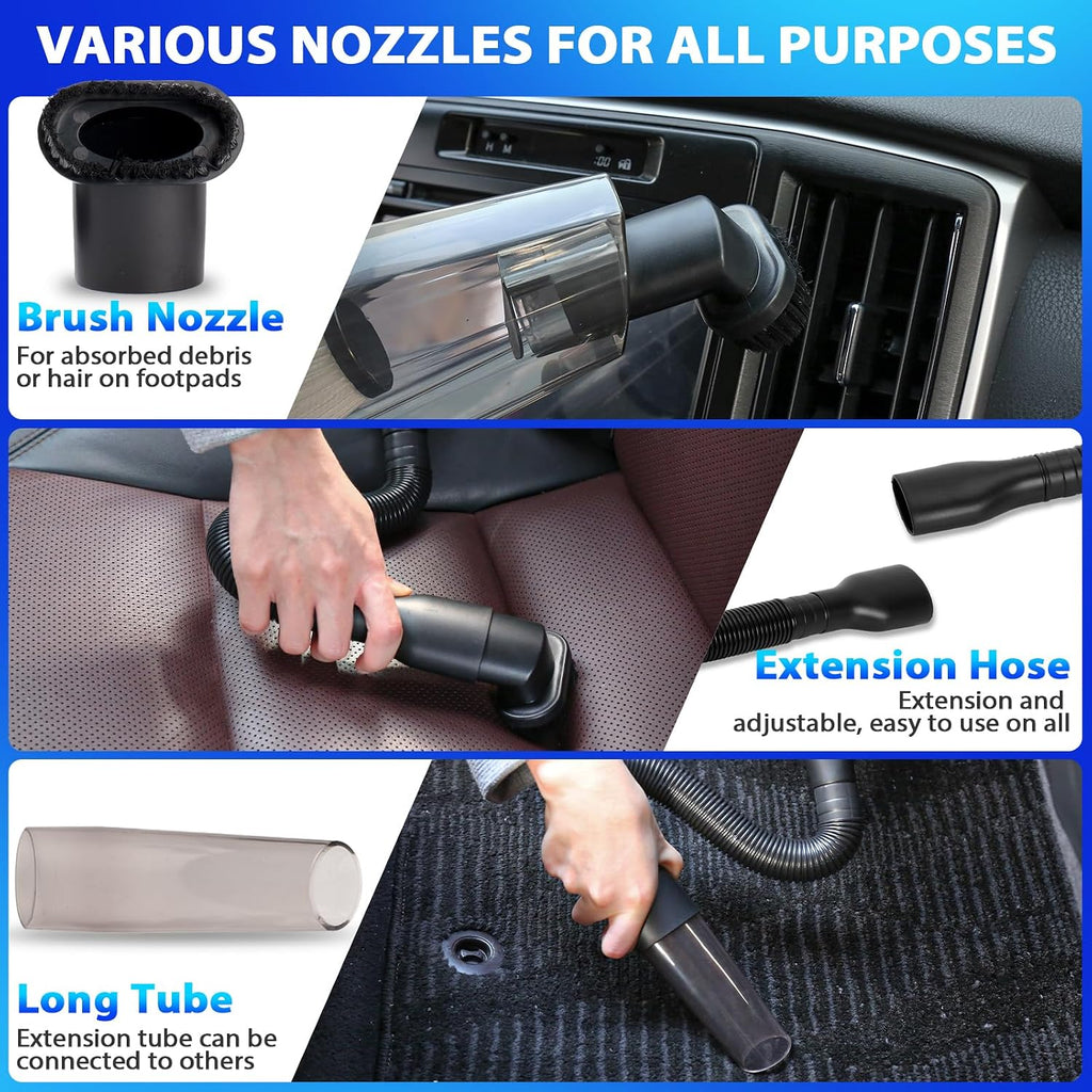 Professional Car Cleaning Kit with High-Power Vacuum and 31 Detailing Accessories