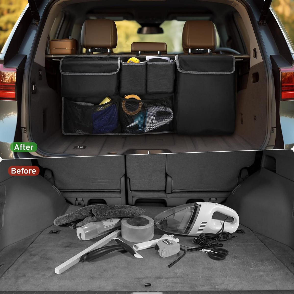 Premium Car Trunk Storage Organizer for Jeep Wrangler JL, JK, Compass, and Grand Cherokee