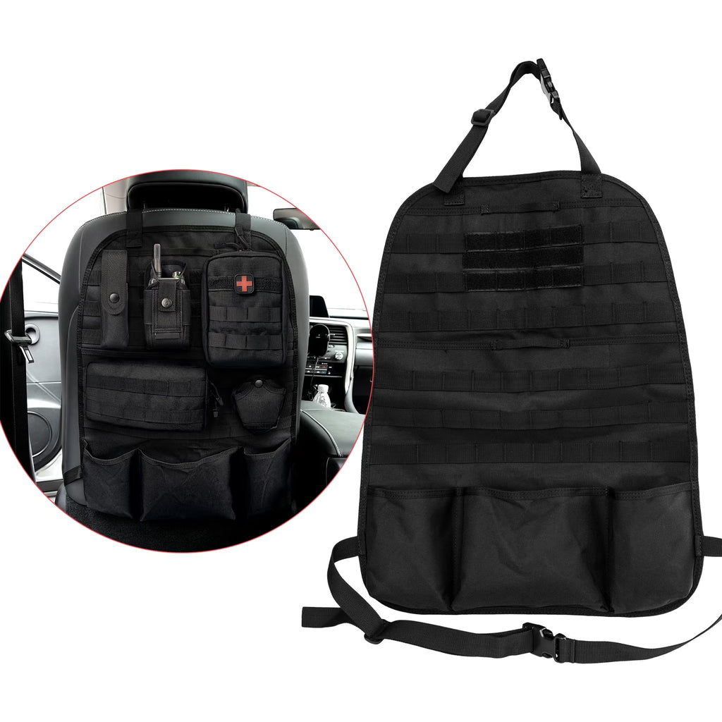 Ultimate Tactical MOLLE Car Back Seat Organizer - Durable Storage Solution for Every Journey