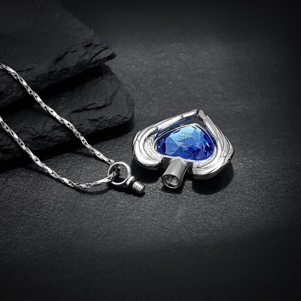 Elegant Stainless Steel Heart Cremation Urn Necklace - A Timeless Memorial Keepsake for Your Loved Ones and Pets