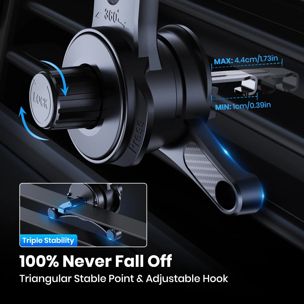Revolutionary Magnetic Car Phone Holder with Extended Arm and 360° Adjustable Hook for Ultimate Stability and Convenience