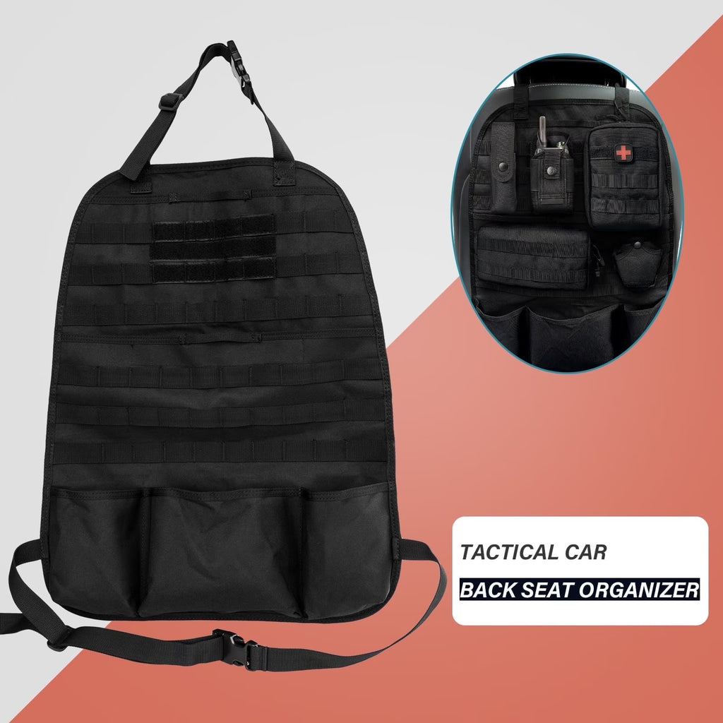Ultimate Tactical MOLLE Car Back Seat Organizer - Durable Storage Solution for Every Journey