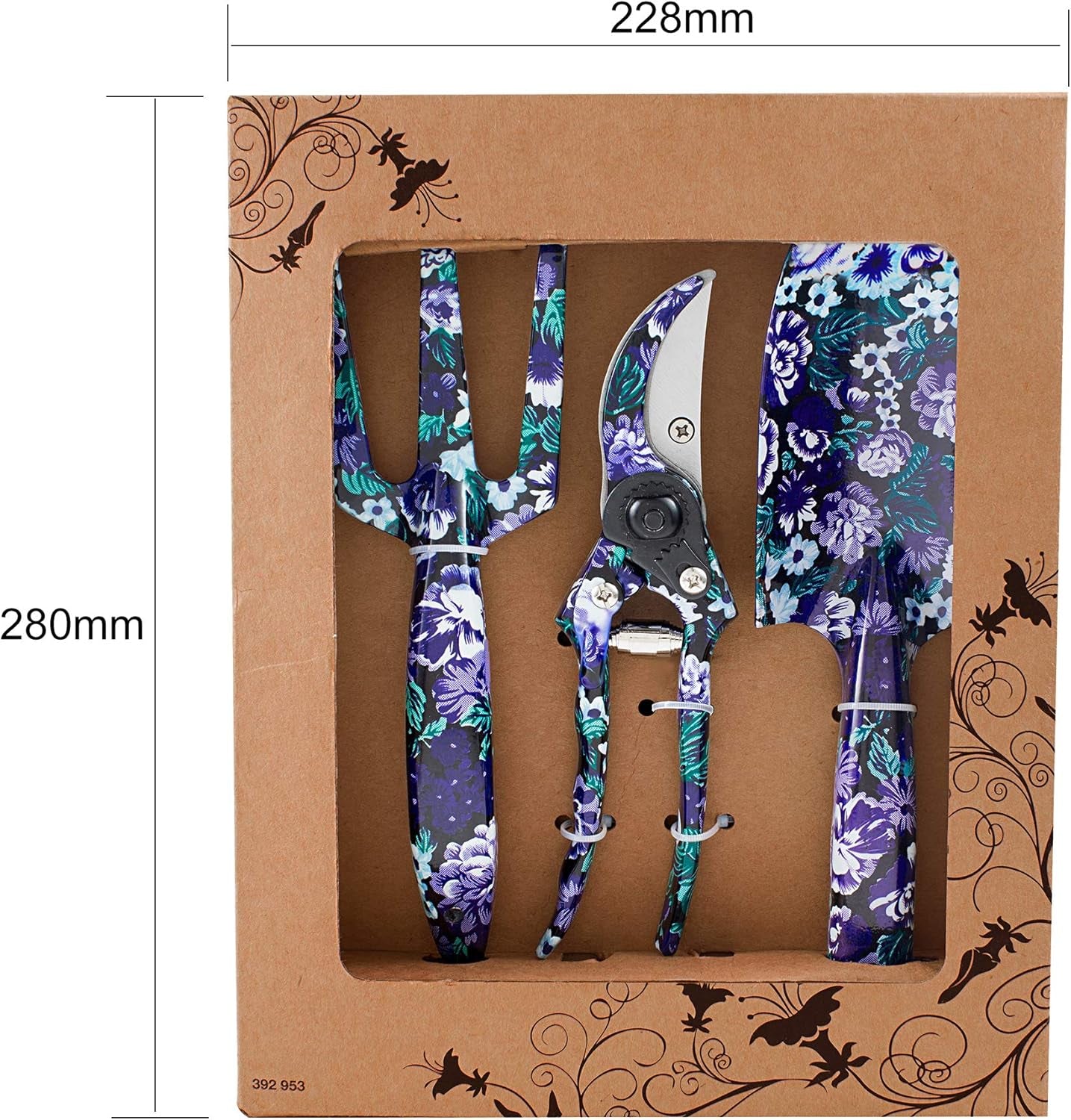 Elevate Your Gardening Experience with the 3-Piece Aluminum Garden Tool Set - Perfect Trowel, Cultivator, and Pruning Shear Gift Set in Stylish Purple & Blue