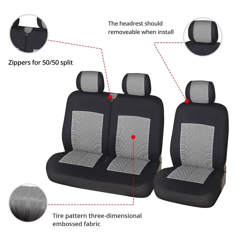 High-Quality Dirt-Resistant Seat Covers for 9-Seater Buses - Available in Multiple Colors