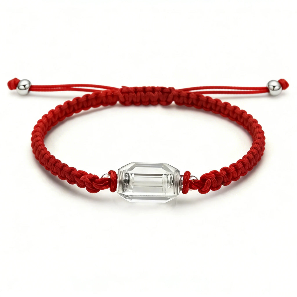 Elegant Handcrafted Adjustable Cremation Jewelry Bracelet with Secure Acrylic Vial - A Touching Memorial Keepsake in Red and Black