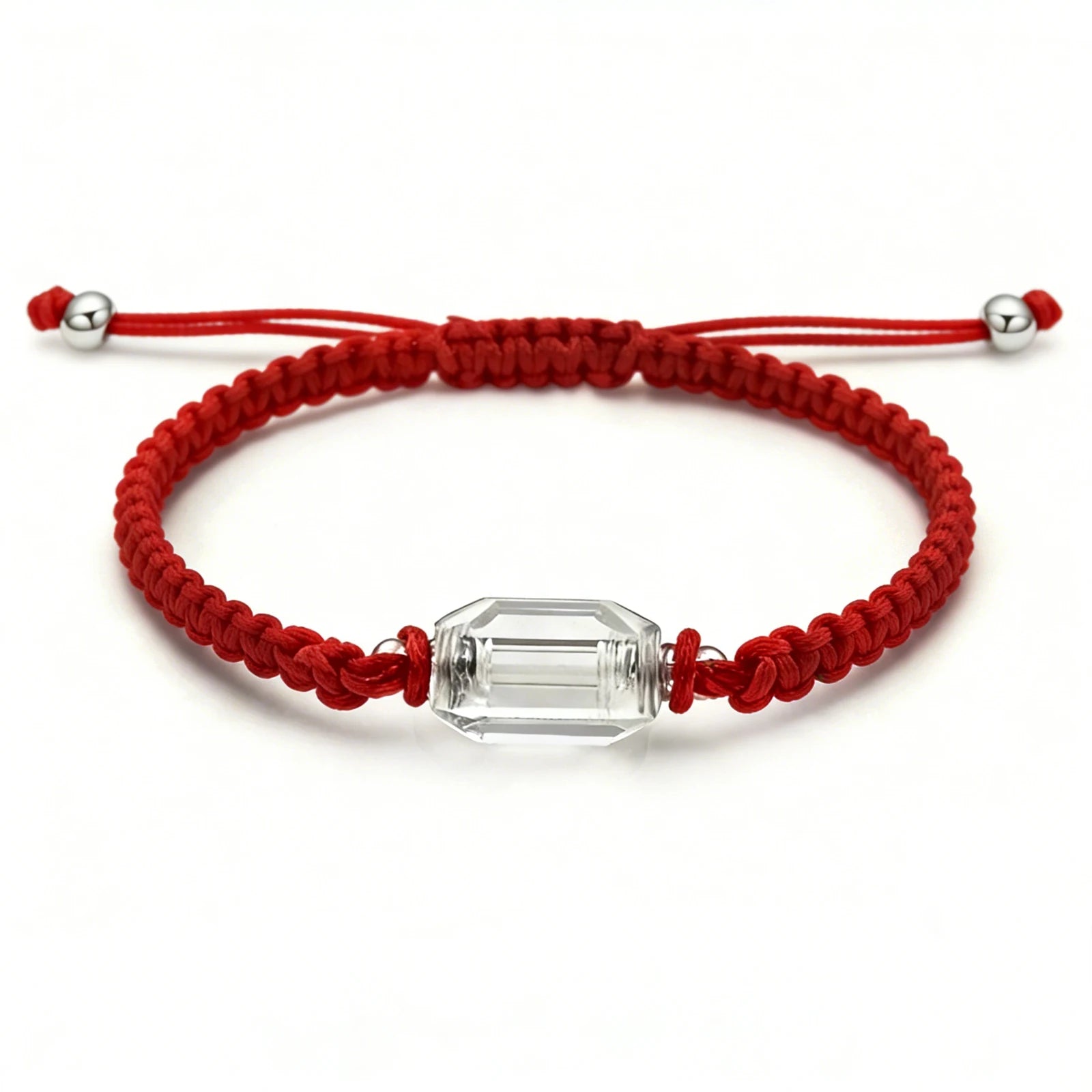 Elegant Handcrafted Adjustable Cremation Jewelry Bracelet with Secure Acrylic Vial - A Touching Memorial Keepsake in Red and Black