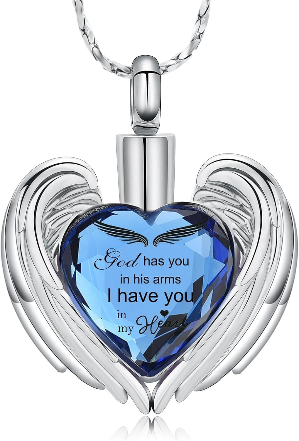 Elegant Stainless Steel Heart Cremation Urn Necklace - A Timeless Memorial Keepsake for Your Loved Ones and Pets