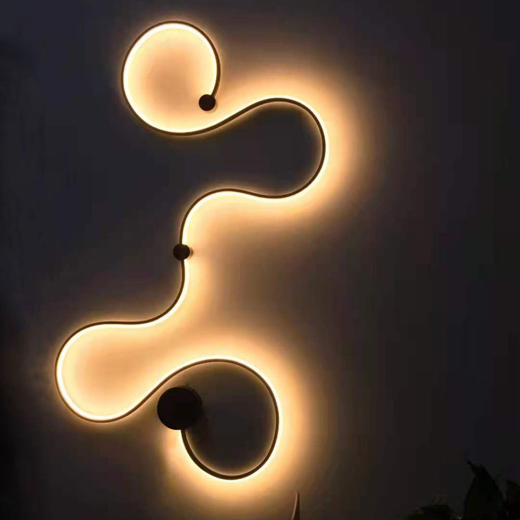 Stylish LED Wall Lamp for Bedroom and Aisle - Modern Simplicity in Black and White