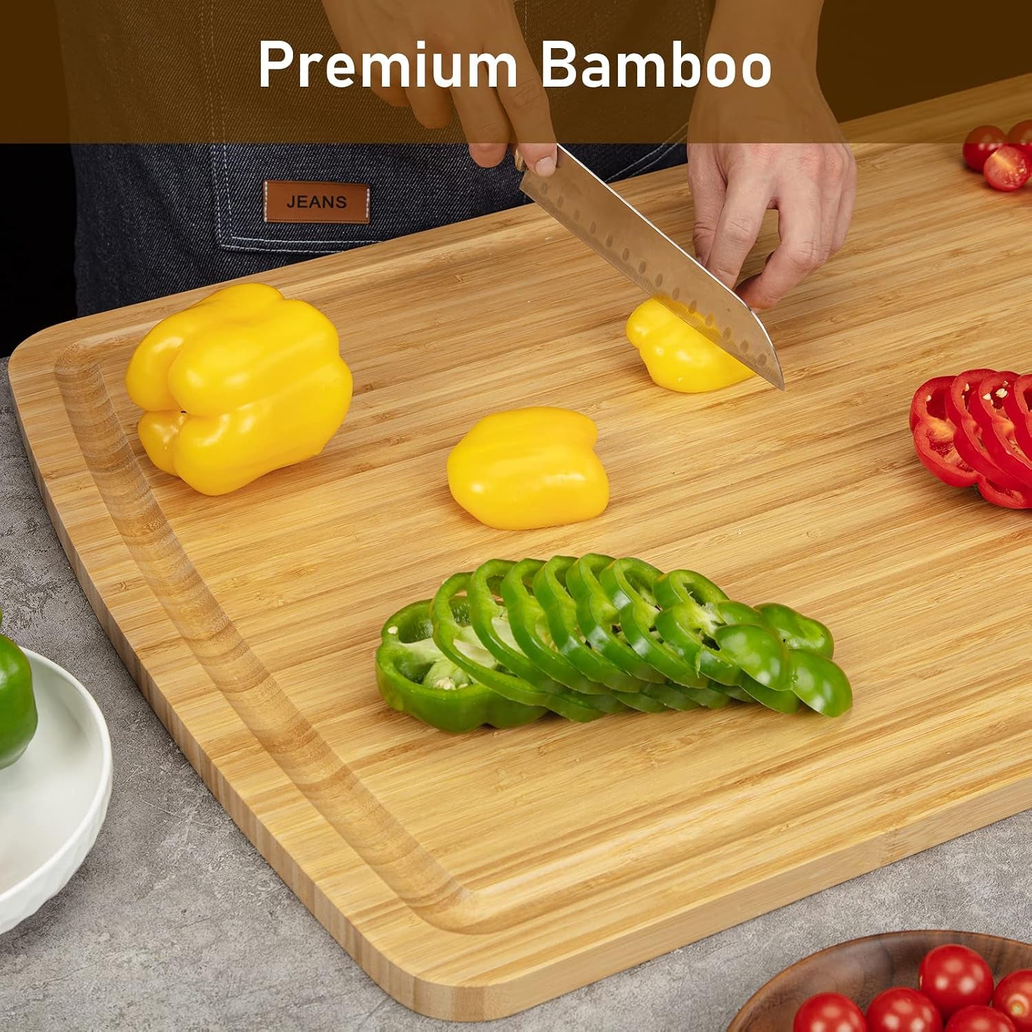 Extra Large Bamboo Cutting Board and Noodle Board for Electric and Gas Stoves, 30" X 20" Kitchen Sink Cover and Decorative Tray for Enhanced Counter Space