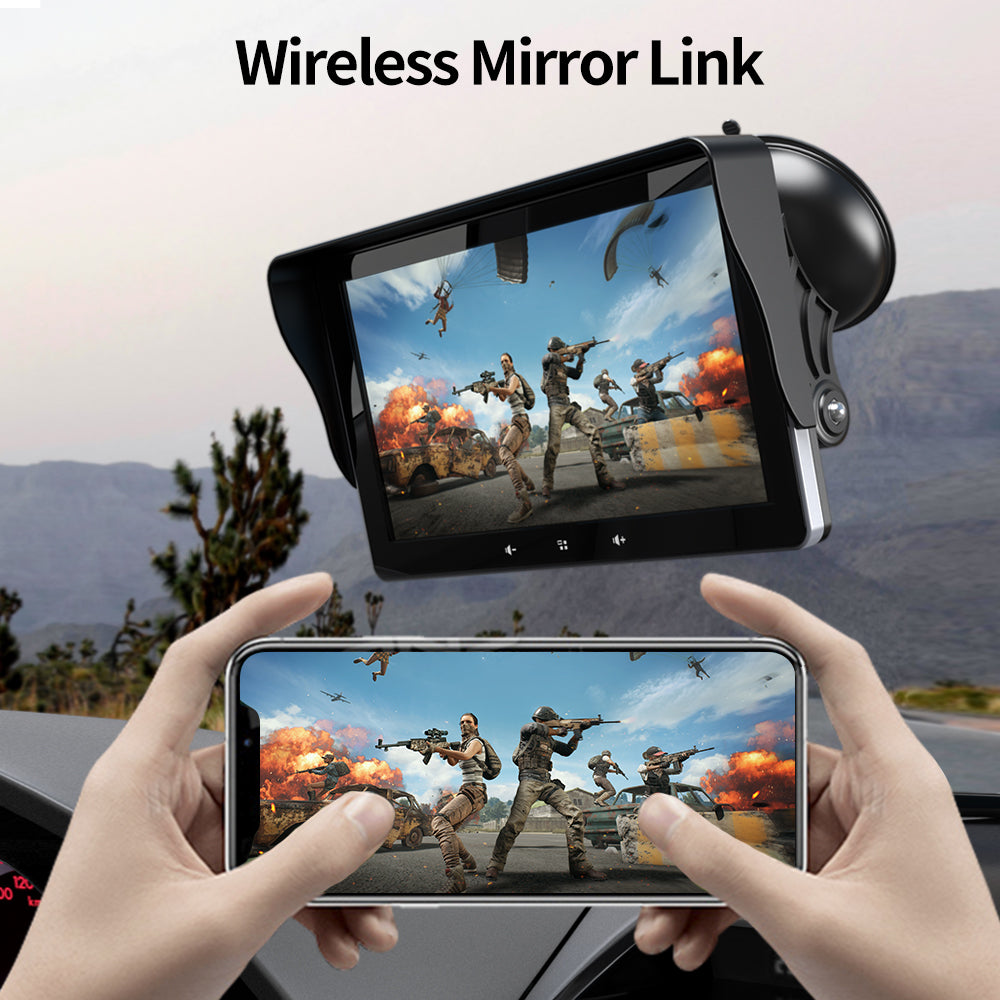 Transform Your Drive with the 7-Inch Wireless CarPlay Display - Easy Cigarette Lighter Setup!